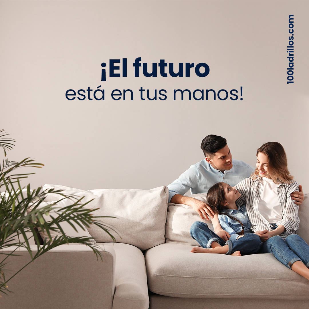 ¡El futuro está en tus manos!, frase en imagen de promoción de 100ladrillos.com para página de Promociones